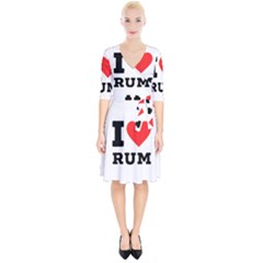 I Love Rum Wrap Up Cocktail Dress by ilovewhateva