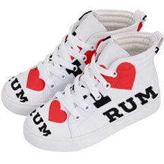 I Love Rum Kids  Hi-top Skate Sneakers by ilovewhateva