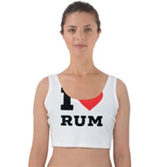 I Love Rum Velvet Crop Top by ilovewhateva