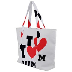 I Love Rum Zip Up Canvas Bag by ilovewhateva