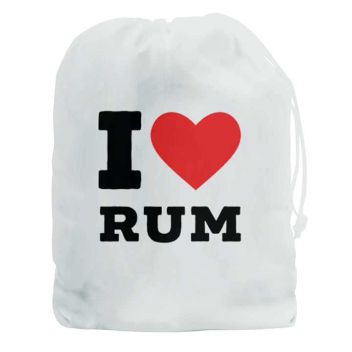 I love rum Drawstring Pouch (3XL)