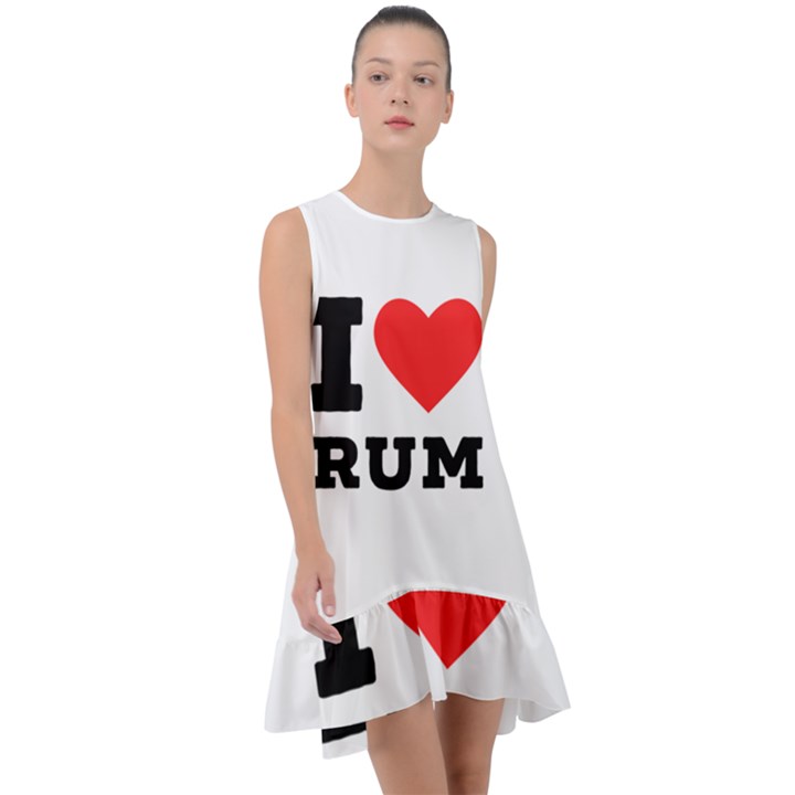 I love rum Frill Swing Dress