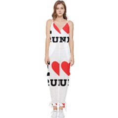 I Love Rum Sleeveless Tie Ankle Chiffon Jumpsuit by ilovewhateva