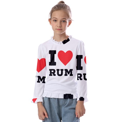 I Love Rum Kids  Frill Detail Tee by ilovewhateva