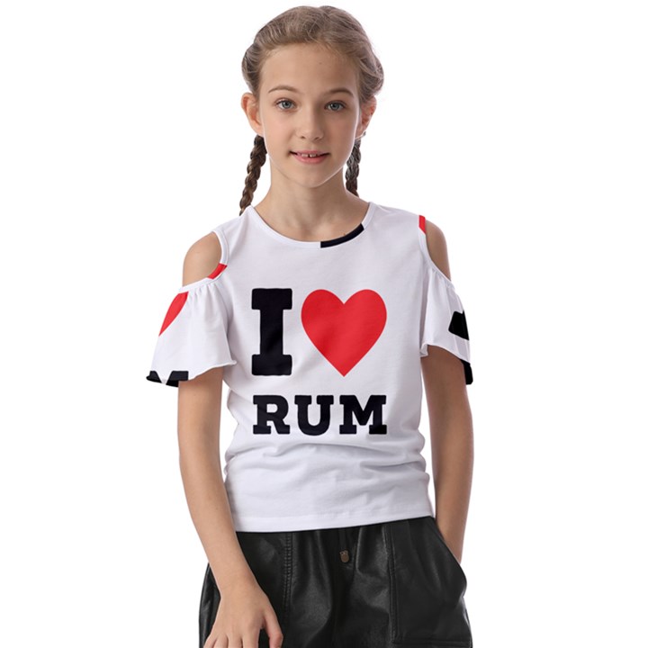 I love rum Kids  Butterfly Cutout Tee