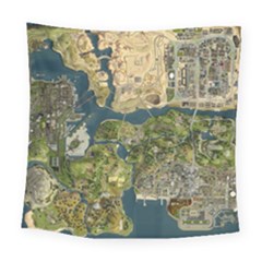 Map Illustration Gta Square Tapestry (large)