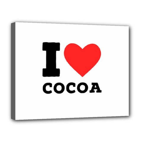 I Love Cocoa Canvas 14  X 11  (stretched) by ilovewhateva