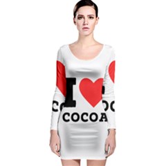 I Love Cocoa Long Sleeve Bodycon Dress by ilovewhateva