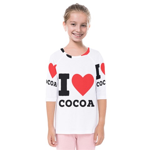 I Love Cocoa Kids  Quarter Sleeve Raglan Tee by ilovewhateva