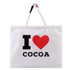 I Love Cocoa Zipper Large Tote Bag by ilovewhateva