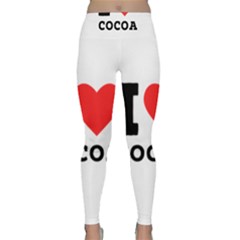 I Love Cocoa Lightweight Velour Classic Yoga Leggings by ilovewhateva