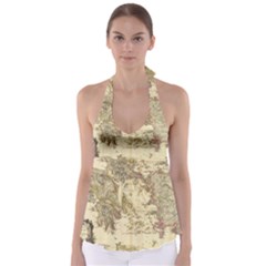 Map Of Greece Archipelago Babydoll Tankini Top by B30l