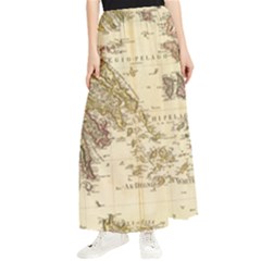 Map Of Greece Archipelago Maxi Chiffon Skirt by B30l