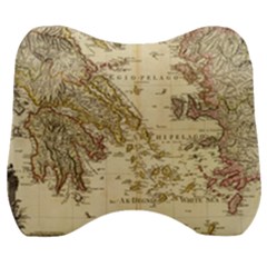 Map Of Greece Archipelago Velour Head Support Cushion by B30l