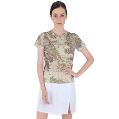 Map Of Greece Archipelago Women s Sports Top by B30l