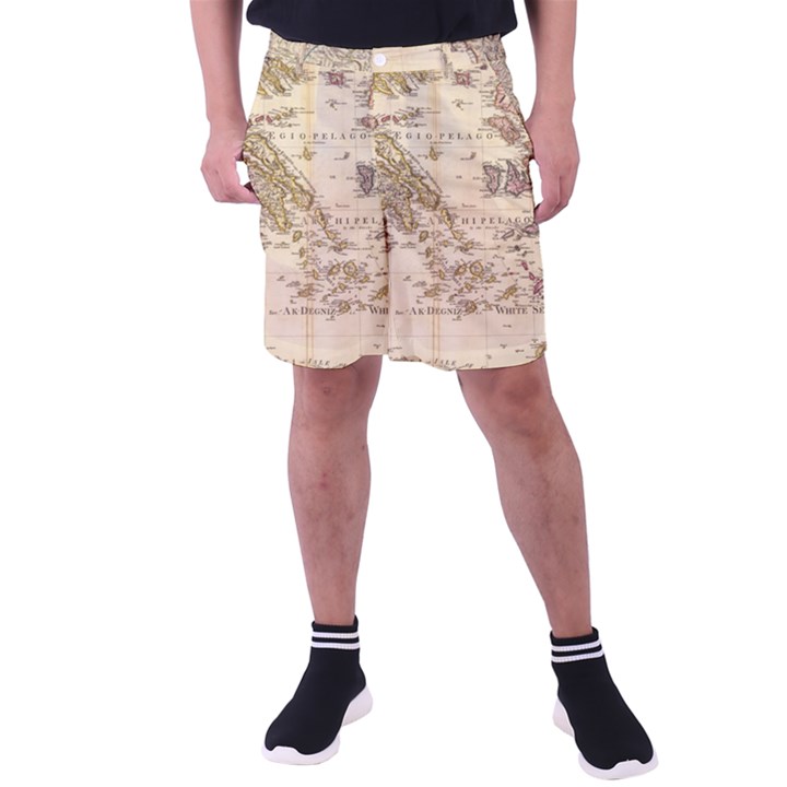 Map Of Greece Archipelago Men s Pocket Shorts