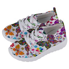 Butterflies Abstract Colorful Floral Flowers Vector Kids  Lightweight Sports Shoes