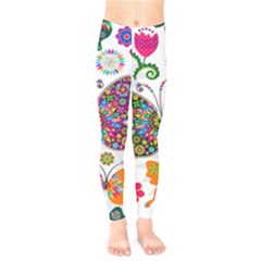 Butterflies Abstract Colorful Floral Flowers Vector Kids  Classic Winter Leggings