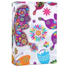 Butterflies Abstract Colorful Floral Flowers Vector Playing Cards Single Design (rectangle) With Custom Box