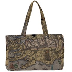 Iceland Cartography Map Renaissance Canvas Work Bag by B30l