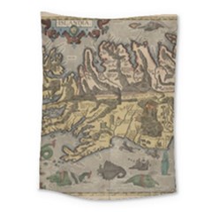 Iceland Cartography Map Renaissance Medium Tapestry by B30l