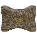 Iceland Cartography Map Renaissance Velour Seat Head Rest Cushion View1