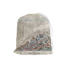 Mountain View Mountain Top Infographics Map Drawstring Pouch (large)