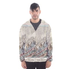 Mountain View Mountain Top Infographics Map Men s Hooded Windbreaker by B30l