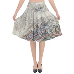 Mountain View Mountain Top Infographics Map Flared Midi Skirt by B30l