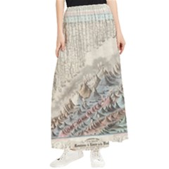 Mountain View Mountain Top Infographics Map Maxi Chiffon Skirt by B30l