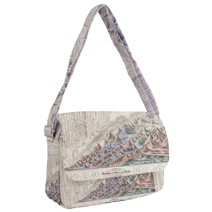 Mountain View Mountain Top Infographics Map Courier Bag