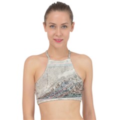 Mountain View Mountain Top Infographics Map Racer Front Bikini Top by B30l