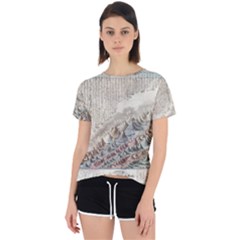 Mountain View Mountain Top Infographics Map Open Back Sport Tee by B30l