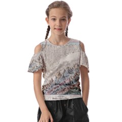 Mountain View Mountain Top Infographics Map Kids  Butterfly Cutout Tee by B30l