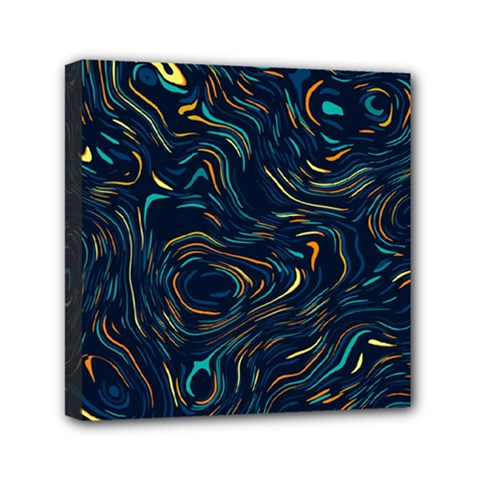 Colorful Abstract Pattern Creative Colorful Line Linear Background Mini Canvas 6  X 6  (stretched)