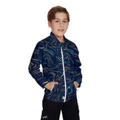 Colorful Abstract Pattern Creative Colorful Line Linear Background Kids  Windbreaker