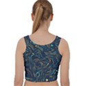 Colorful Abstract Pattern Creative Colorful Line Linear Background Velvet Racer Back Crop Top View2