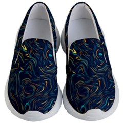 Colorful Abstract Pattern Creative Colorful Line Linear Background Kids Lightweight Slip Ons by B30l