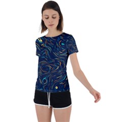 Colorful Abstract Pattern Creative Colorful Line Linear Background Back Circle Cutout Sports Tee by B30l