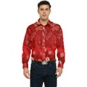 Four Red Butterflies With Flower Illustration Butterfly Flowers Men s Long Sleeve  Shirt View1