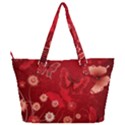 Four Red Butterflies With Flower Illustration Butterfly Flowers Full Print Shoulder Bag View2