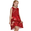 Four Red Butterflies With Flower Illustration Butterfly Flowers Kids  Frill Swing Dress View3