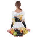 Variety Of Fruit Water Berry Food Splash Kiwi Grape Long Sleeve Skater Dress View2