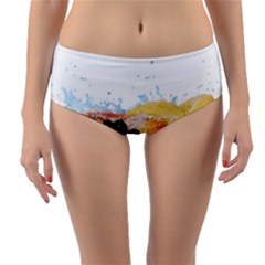 Variety Of Fruit Water Berry Food Splash Kiwi Grape Reversible Mid-waist Bikini Bottoms by B30l