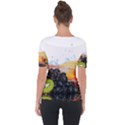 Variety Of Fruit Water Berry Food Splash Kiwi Grape Shoulder Cut Out Short Sleeve Top View2