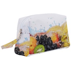 Variety Of Fruit Water Berry Food Splash Kiwi Grape Wristlet Pouch Bag (large) by B30l