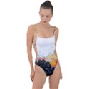 Variety Of Fruit Water Berry Food Splash Kiwi Grape Tie Strap One Piece Swimsuit View1