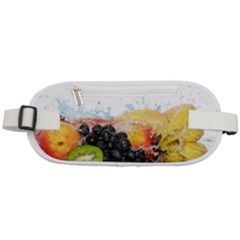 Variety Of Fruit Water Berry Food Splash Kiwi Grape Rounded Waist Pouch by B30l