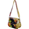 Variety Of Fruit Water Berry Food Splash Kiwi Grape Saddle Handbag View2