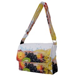 Variety Of Fruit Water Berry Food Splash Kiwi Grape Full Print Messenger Bag (l) by B30l